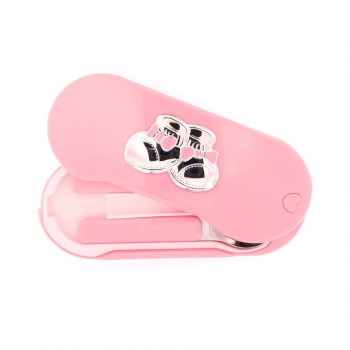 Σετ κουταλάκι & πιρουνάκι  παπουσάκια ροζ 