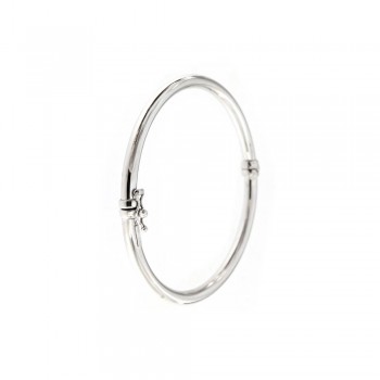 Βραχιόλι σταθερό, λευκός χρυσός Κ14