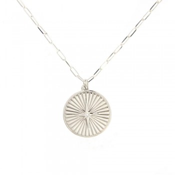 Κολιέ γούρι 2023 με ζιργκόν, ασήμι 925