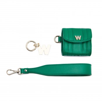 Mimi Earpod case WOLF w/wristlet forest