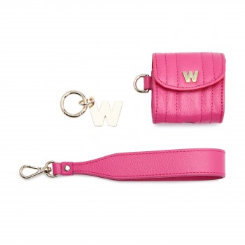 Mimi Earpod case WOLF w/wristlet pink