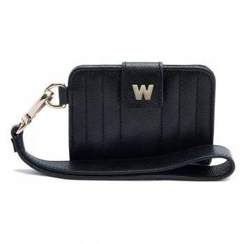 Mimi WOLF Credit Card Holder w/ Wristlet Black