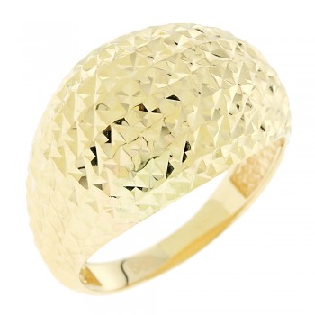 Δαχτυλίδι με τεχνοτροπία διαμαντέ, κίτρινος χρυσός Κ14