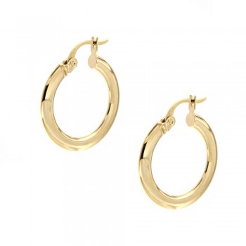 Σκουλαρίκια κρίκος, κίτρινος χρυσός Κ14