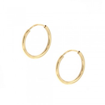 Σκουλαρίκια κρίκος, κίτρινος χρυσός Κ14