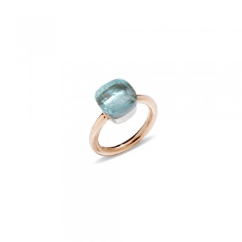 Δαχτυλίδι Pomellato Nudo Classic με Sky Blue Topaz, ροζ και λευκό χρυσό Κ18 Δαχτυλίδι Pomellato Nudo Classic με Sky Blue Topaz, ροζ και λευκό χρυσό Κ18
