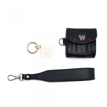 Mimi Earpod case WOLF w/wristlet Black
