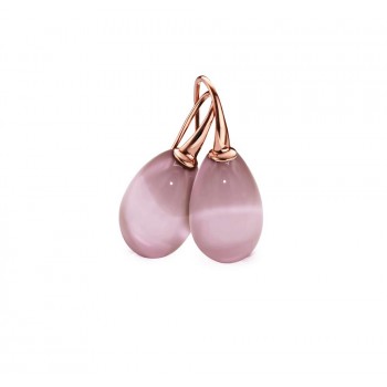 Σκουλαρίκια με ημιπολύτιμες πέτρες, κίτρινος χρυσό Κ18