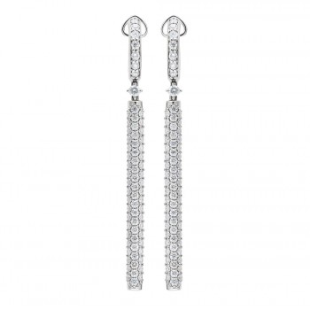 Σκουλαρίκια CASATO gioielli, συλλογή Maureen, με διαμάντια, λευκός χρυσός Κ18