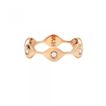 Δαχτυλίδι CASATO gioielli, συλλογή Mikou, με διαμάντια, ροζ χρυσός Κ18
