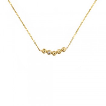 Κολιέ με διαμάντι, κίτρινος χρυσός Κ18