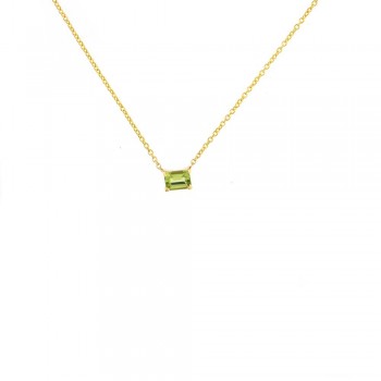 Κολιέ με pear cut πέριντοτ, κίτρινος χρυσός Κ18