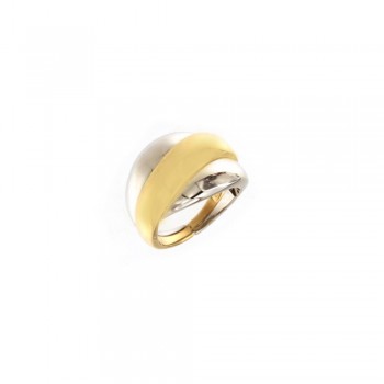 Δαχτυλίδι, κίτρινος-λευκός χρυσός Κ14