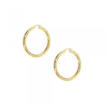 Σκουλαρίκια κρίκοι, κίτρινος χρυσός Κ14