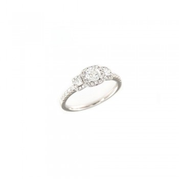 Δαχτυλίδι με διαμάντια, λευκός χρυσός Κ18