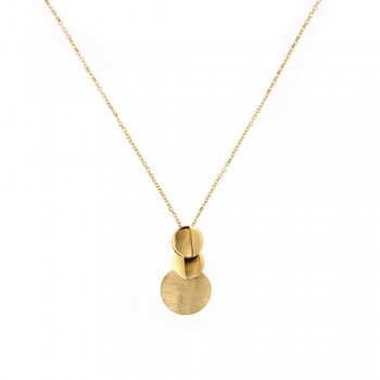 Κολιέ με αλυσίδα, κίτρινος χρυσός Κ14