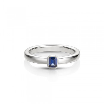Δαχτυλίδι CASATO gioielli με ζαφείρι,συλλογή Madame, λευκός χρυσός Κ18