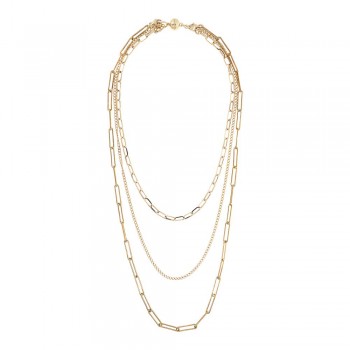 Κολιέ Bronzallure μακριά αλυσίδα με μπάρες, κίτρινο επιχρυσωμένα