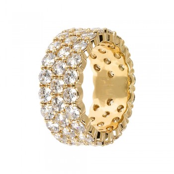 Δαχτυλίδι Bronzallure με ζιργκόν, κίτρινο επιχρυσωμένο