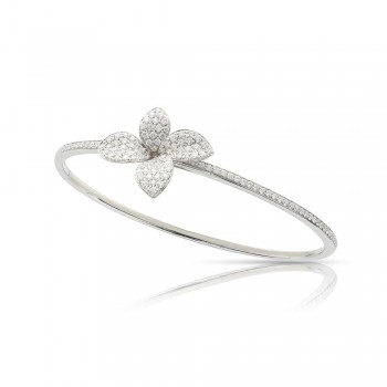 Βραχιόλι Pasquale Bruni, συλλογή Petit Garden με διαμάντια, λευκός χρυσός Κ18