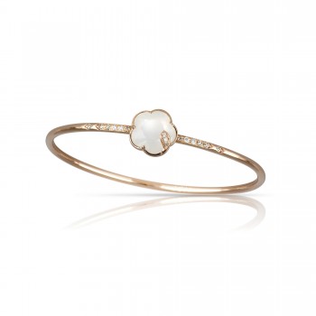 Βραχιόλι Pasquale Bruni, συλλογή Petit Joli με φεγγαρόπετρα και διαμάντια, ροζ χρυσός Κ18