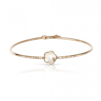 Κολιέ Pasquale Bruni, συλλογή Petit Joli με φεγγαρόπετρα και διαμάντια, ροζ χρυσός Κ18