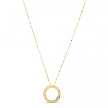 Κολιέ Roberto Coin με διαμάντια και ρουμπίνι, κίτρινος χρυσός Κ18