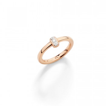 Δαχτυλίδι Pomellato Together με λευκά διαμάντια, ροζ χρυσός Κ18