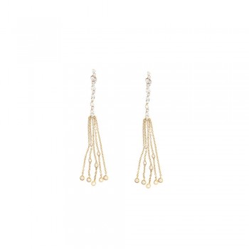 Σκουλαρίκια CASATO με διαμάντια, ροζ χρυσός Κ18