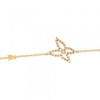 Βραχιόλι-δαχτυλίδι CASATO με διαμάντια, κίτρινος χρυσός Κ18