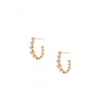 Σκουλαρίκια CASATO με διαμάντια, κίτρινος χρυσός Κ18