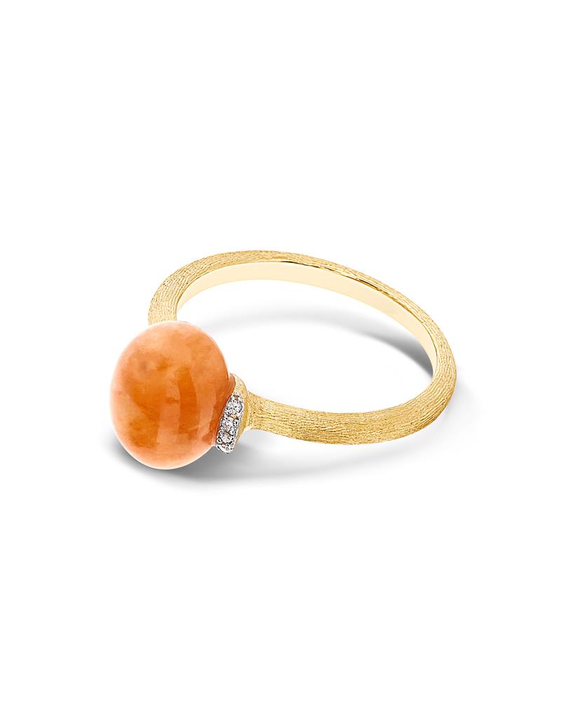 Δαχτυλίδι NANIS Dancing in the rain,με orange anenturine και διαμάντια, κίτρινος χρυσός Κ18